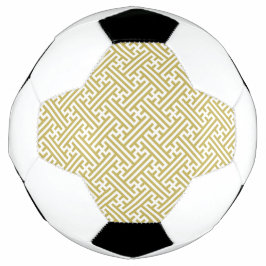 Sayagata Muster, Japanisch, Gold und Weiß Fußball
