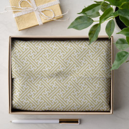 Sayagata Muster, Japanisch, Gold und Weiß Seidenpapier