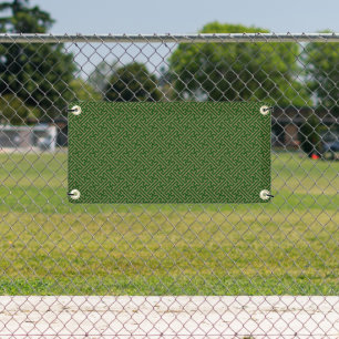 Sayagata-Muster, Japanisch, Grün und Gold Banner