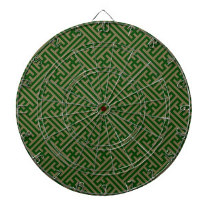 Sayagata-Muster, Japanisch, Grün und Gold Dartscheibe