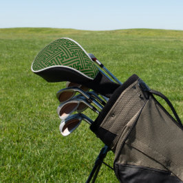 Sayagata-Muster, Japanisch, Grün und Gold Golf Headcover