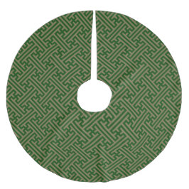 Sayagata-Muster, Japanisch, Grün und Gold Polyester Weihnachtsbaumdecke