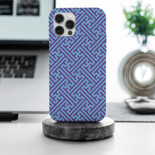 Sayagata-Muster, japanisch, Lila und blau Case-Mate iPhone Hülle