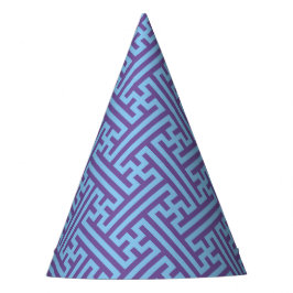 Sayagata-Muster, japanisch, Lila und blau Partyhütchen