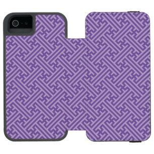 Sayagata-Muster, japanisch, Lila und rosa Incipio Watson™ iPhone 5 Geldbörsen Hülle