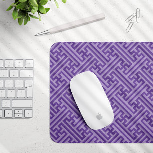 Sayagata-Muster, japanisch, Lila und rosa Mousepad