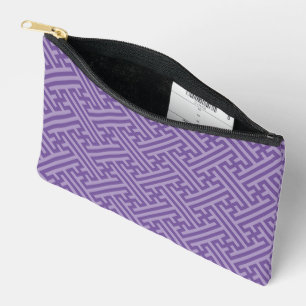 Sayagata-Muster, japanisch, Lila und rosa Zubehörtasche