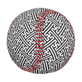 Sayagata-Muster, Japanisch, Schwarz und Weiß Baseball
