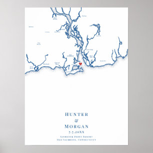 Saybrook Point Resort Hochzeitsgästebuch Poster