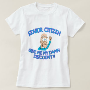 Sayin alter Mann des älteren Bürgers "geben mir T-Shirt