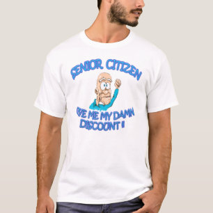 Sayin alter Mann des älteren Bürgers "geben mir T-Shirt