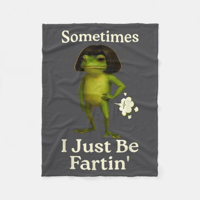 Saying Sometimes Just Fartin Frog Frog I Fleecedecke (Vorderseite)