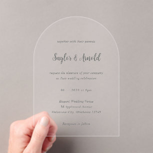Saylor Modern Wedding Acryleinladungen