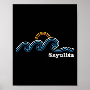 Sayulita Mexiko Surfen Wellen Sonnenuntergang Stra Poster