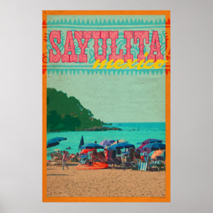 Sayulita Mexique Style Vintage affiche de voyage