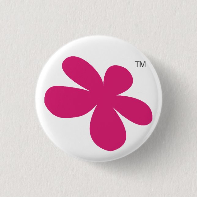 Sazbean Blumen-Knopf Button (Vorderseite)