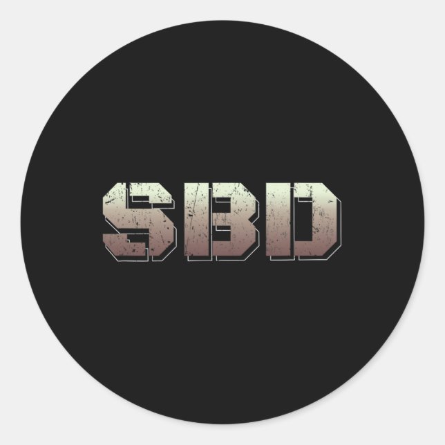Sbd Squat Bench Deadlift Powerlift Runder Aufkleber (Vorderseite)