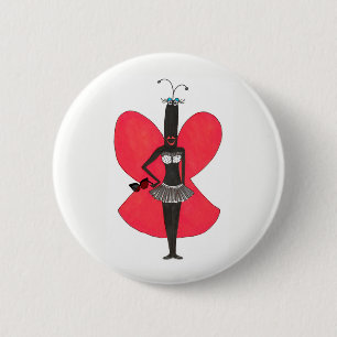 SBM Pseudoceleb-rotes/schwarzes Bikini-Mode-Button Button