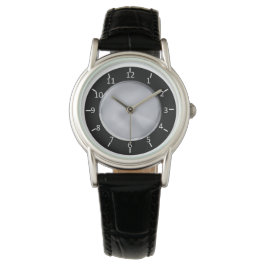 SBS Black and Silver Classic Black Leather Armbanduhr