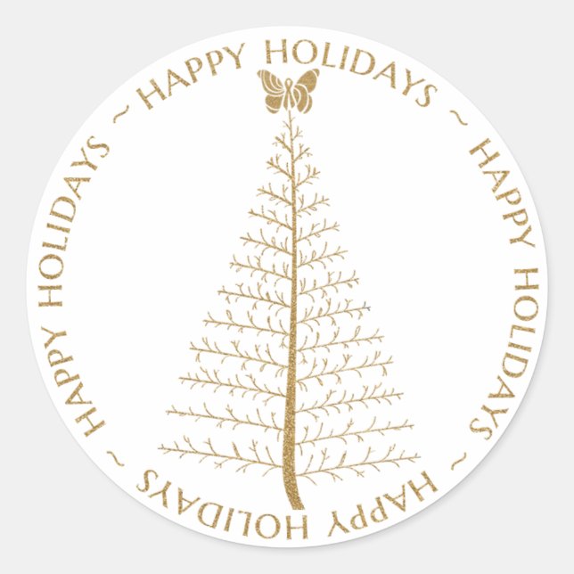 SBTF Custom Holiday Sticker - Gold (Vorderseite)