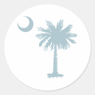 SC Palmetto & Crescent (CB) Runder Aufkleber