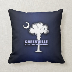 SC Palmetto & Crescent (Greenville) Kissen