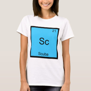 Sc - Scuba T-shirt drôle de symbole d'élément de c