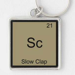 Sc - Symbol-T-Shirt für ein langatmiges Clap Funny Schlüsselanhänger