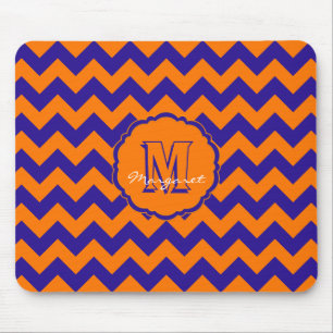SC Zickzack Mouse Pad-Orange und Blau Mousepad