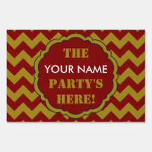 SC Zickzack Party Zeichen, Maroon und Gold