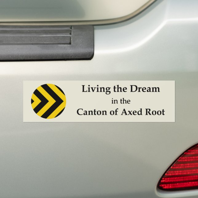 SCA Axed Root Bumper Sticker (En voiture)