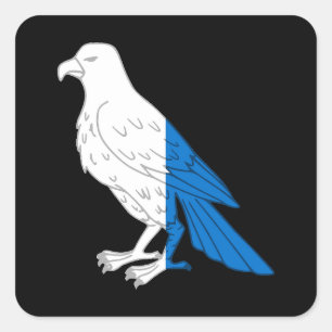 SCA Falcon's Behalt Populace Abzeichen Quadratischer Aufkleber