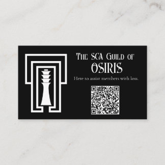 SCA Guild of Osiris Cards Visitenkarte