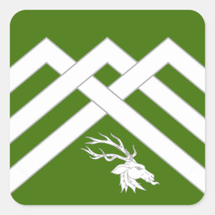 SCA Misty Ridge Populace-Abzeichen-Aufkleber Quadratischer Aufkleber