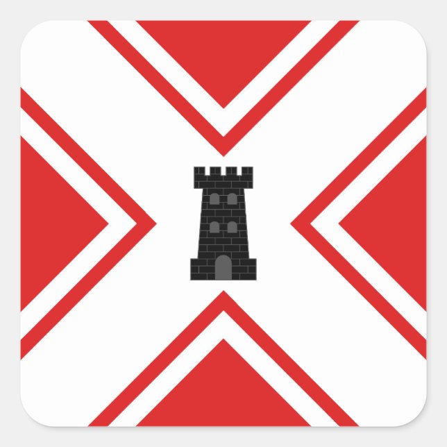 SCA Northkeep Bevölkerung Abzeichen Quadratischer  Aufkleber (Vorderseite)
