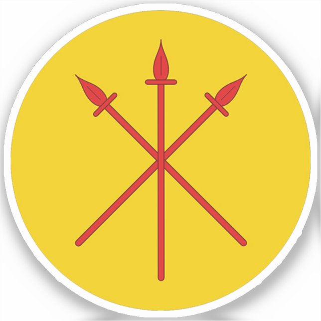 SCA Red Spears Vinyl Sticker (Vorderseite)