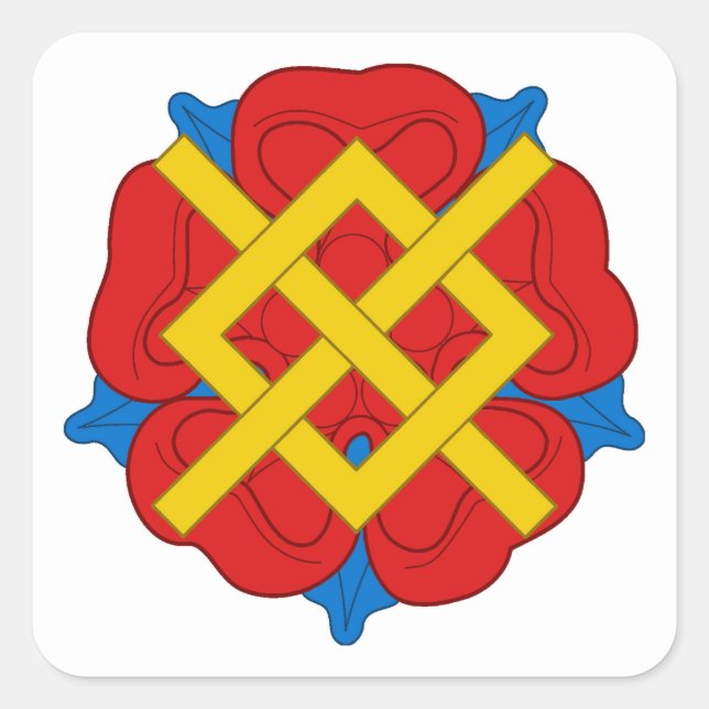SCA Rosenfeld Populace Abzeichen Quadratischer Aufkleber (Vorderseite)