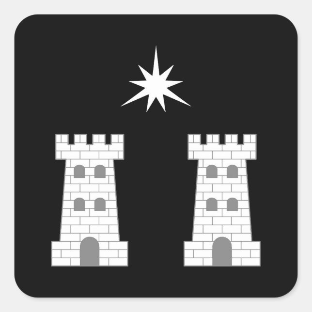 SCA Stargate Populace Abzeichen Quadratischer Aufkleber (Vorderseite)