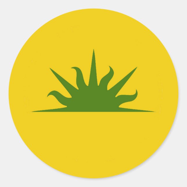 SCA West Kingdom Populace Abzeichen Classic Round  Runder Aufkleber (Vorderseite)