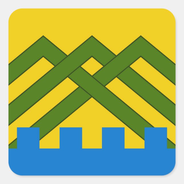 SCA Wyldewode Populace Abzeichen Quadratischer Aufkleber (Vorderseite)
