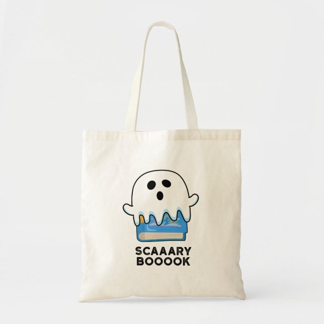 Scaaary Booook Funny Ghost Book Pub Tragetasche (Vorne)