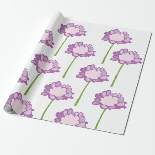 Scabiosa Lila-Nadelkissen-Blumenmuster Geschenkpapier