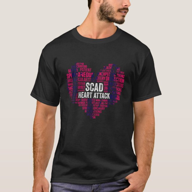 SCAD Herzattackenberater Patient Krieger Awarene T-Shirt (Vorderseite)