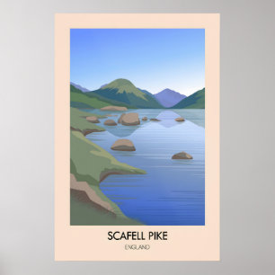 Scafell Pike modernes Reiseposter Poster
