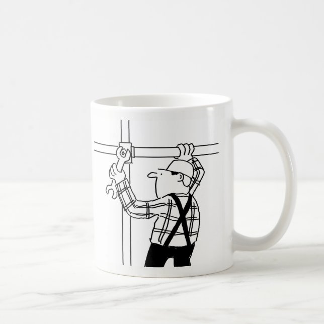 Scaffolder Cartoon Kaffeemaschine Tasse (Rechts)