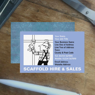 Scaffolding Hire & Sales Cartoon Visitenkarte