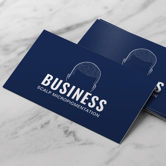 Scala Micropigmentation Hair Tattoo Navy Blau Visitenkarte (Von Creator hochgeladen)