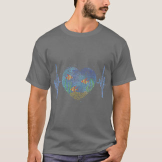 Scalar Heartbeat Aquarium Aquarist T-Shirt