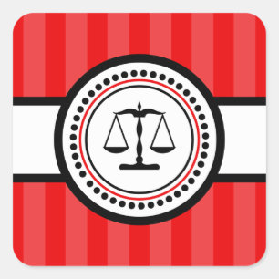 Scales De Justice Étiquette Des Grilles (Rouge)