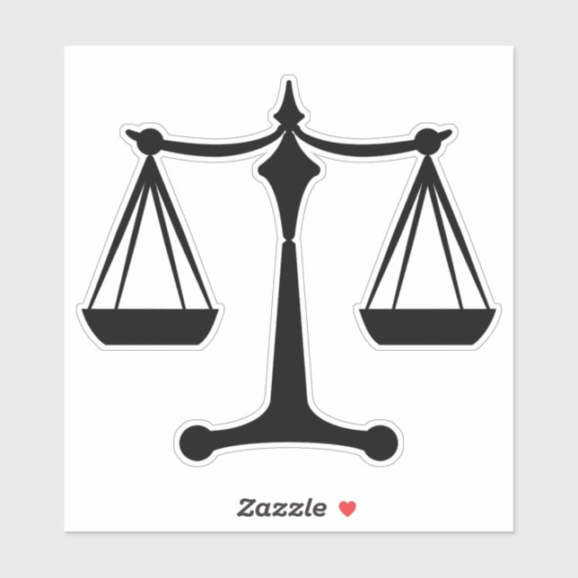 Scales de justice - Sticker Classi de droit (Feuille)